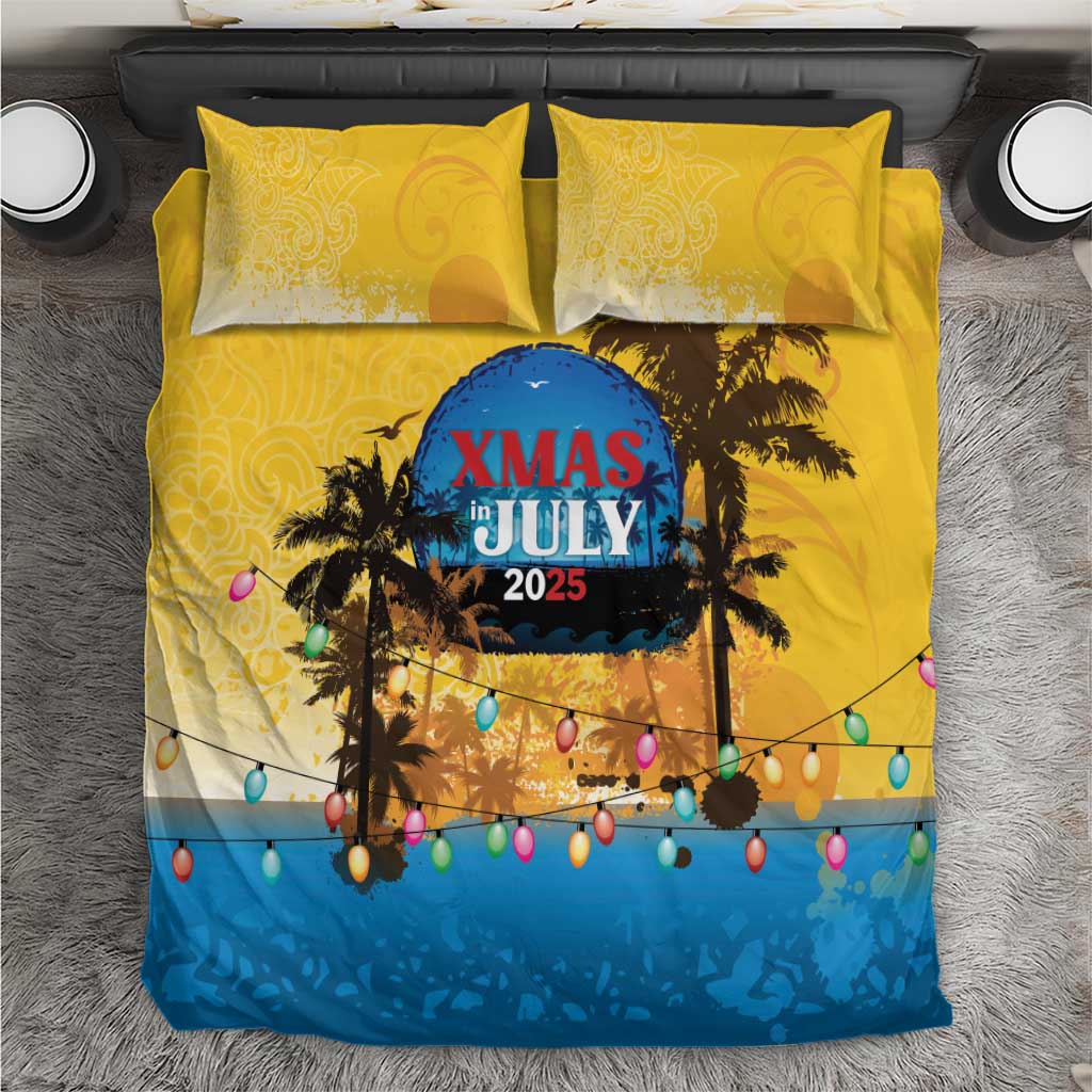 Xmas in July 2025 Bedding Set Caribbean Summer Christmas - Wonder Print Shop