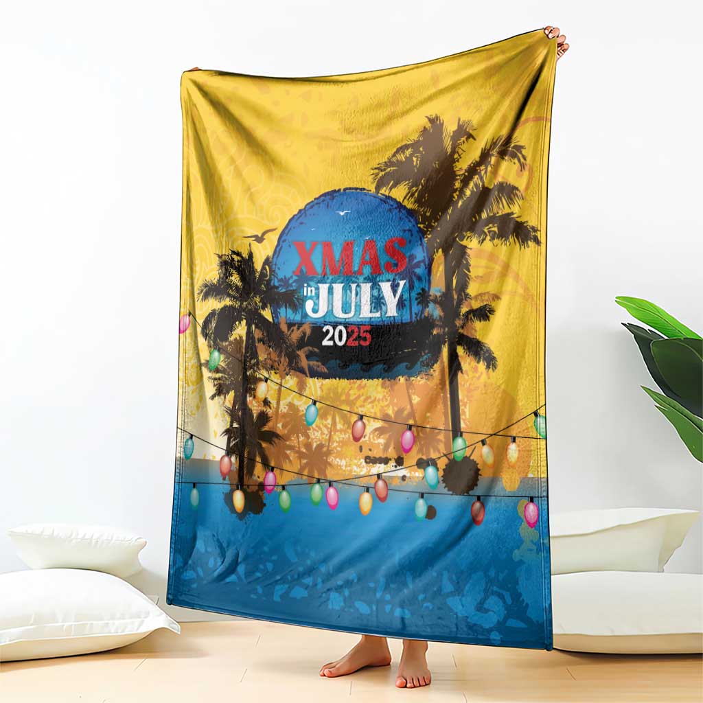 Xmas in July 2025 Blanket Caribbean Summer Christmas - Wonder Print Shop