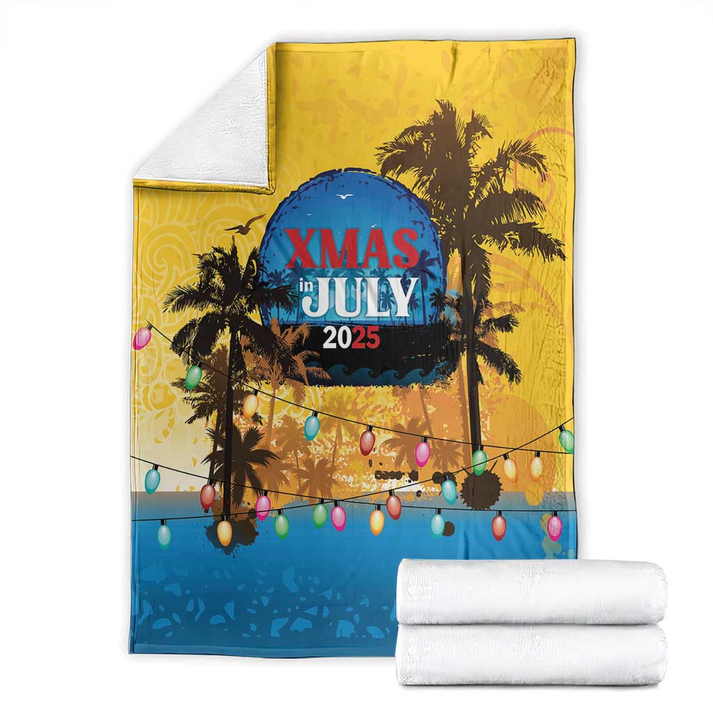 Xmas in July 2025 Blanket Caribbean Summer Christmas - Wonder Print Shop