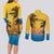 Personalized Xmas in July 2025 Couples Matching Long Sleeve Bodycon Dress and Long Sleeve Button Shirt Caribbean Summer Christmas - Wonder Print Shop