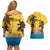 Personalized Xmas in July 2025 Couples Matching Off Shoulder Short Dress and Hawaiian Shirt Caribbean Summer Christmas - Wonder Print Shop