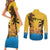 Personalized Xmas in July 2025 Couples Matching Short Sleeve Bodycon Dress and Long Sleeve Button Shirt Caribbean Summer Christmas - Wonder Print Shop