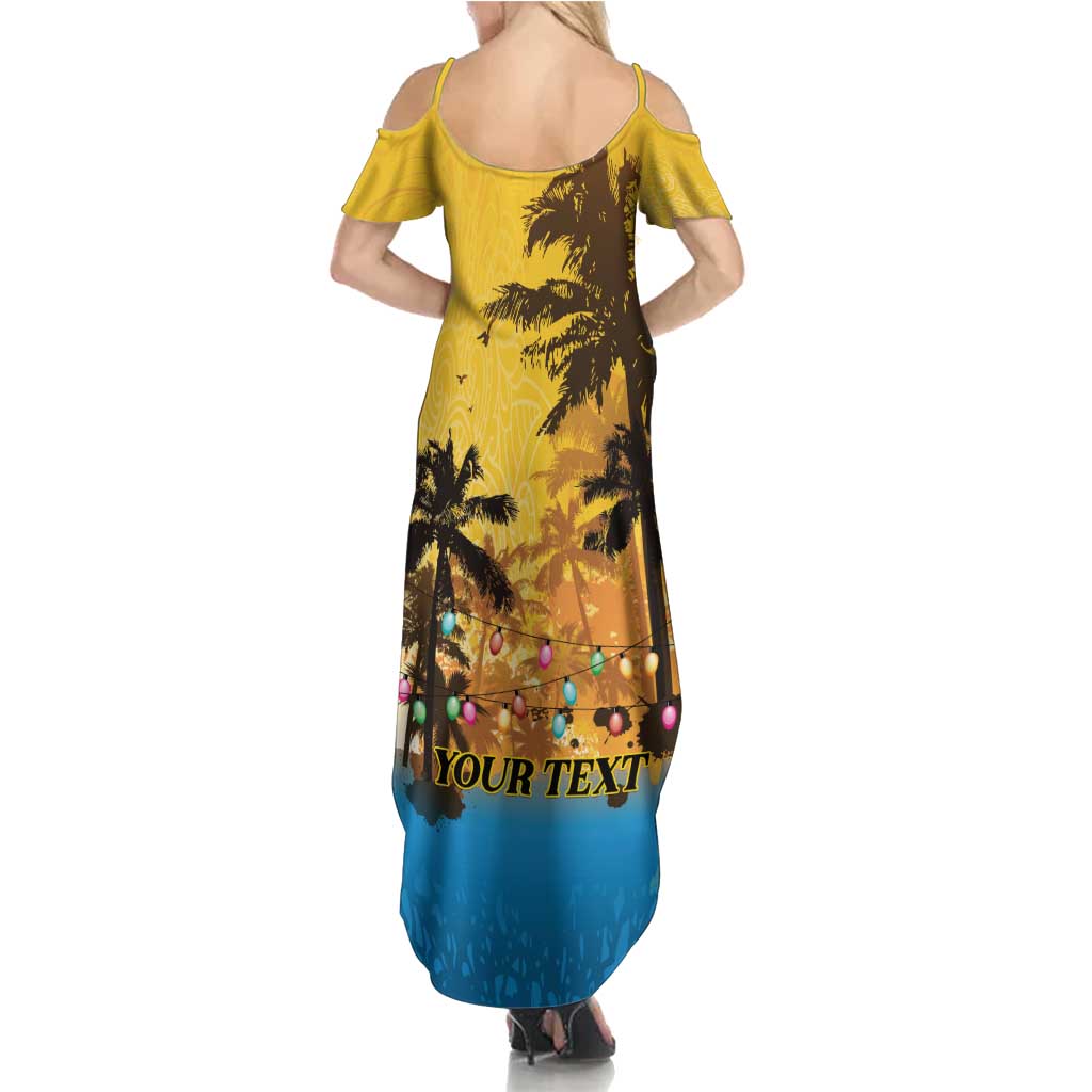 Personalized Xmas in July 2025 Family Matching Summer Maxi Dress and Hawaiian Shirt Caribbean Summer Christmas - Wonder Print Shop