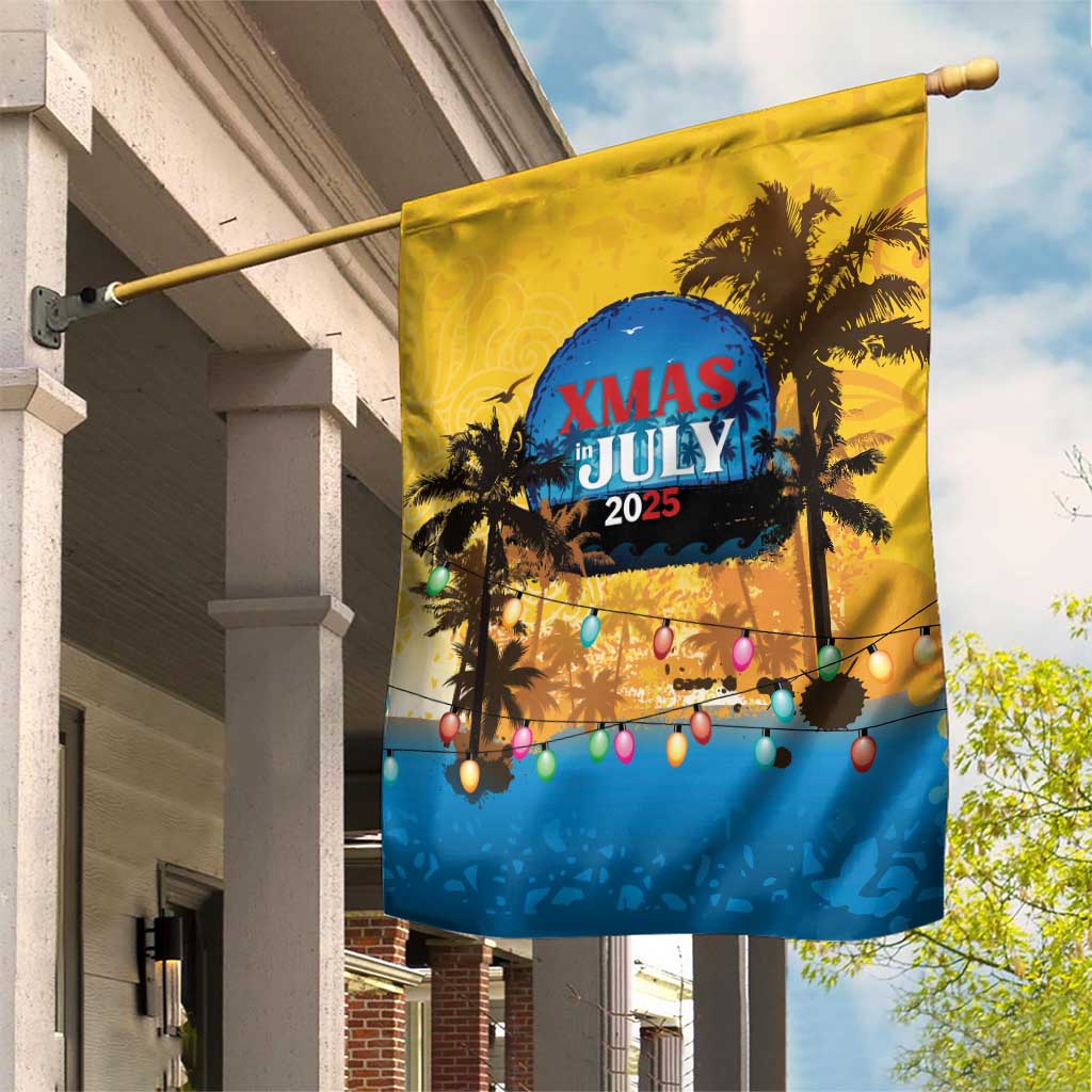 Xmas in July 2025 Garden Flag Caribbean Summer Christmas - Wonder Print Shop