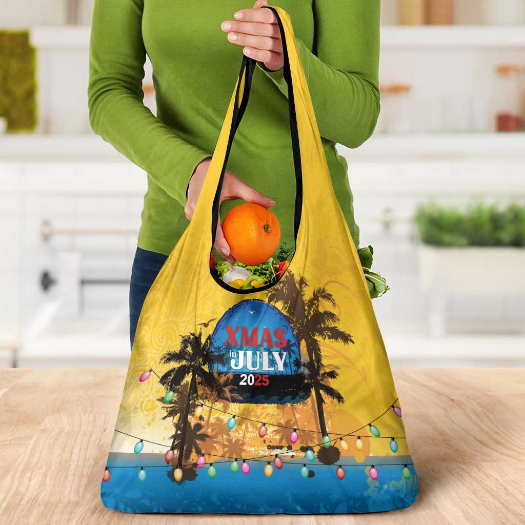 Xmas in July 2025 Grocery Bag Caribbean Summer Christmas - Wonder Print Shop