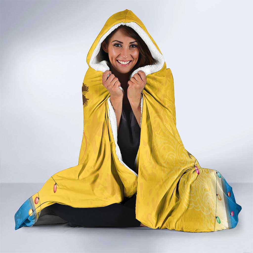 Xmas in July 2025 Hooded Blanket Caribbean Summer Christmas - Wonder Print Shop