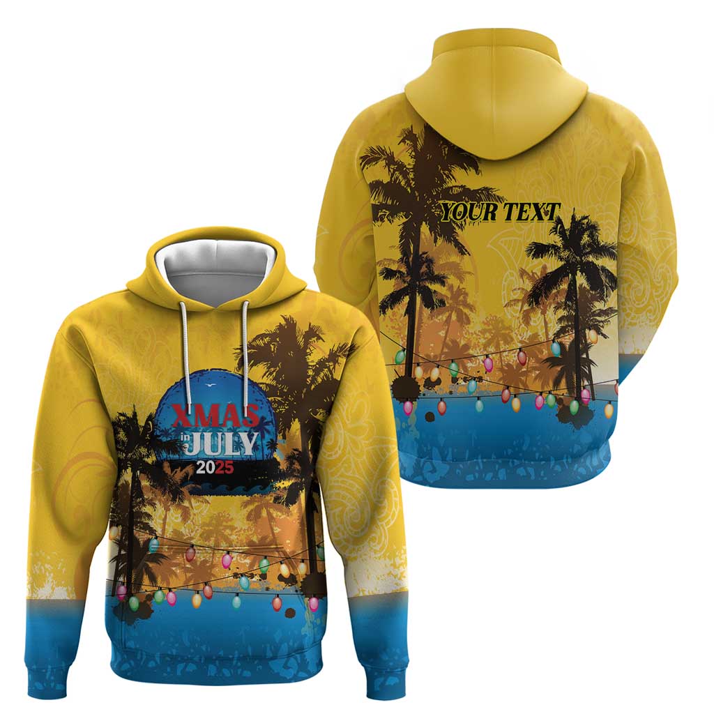 Personalized Xmas in July 2025 Hoodie Caribbean Summer Christmas - Wonder Print Shop