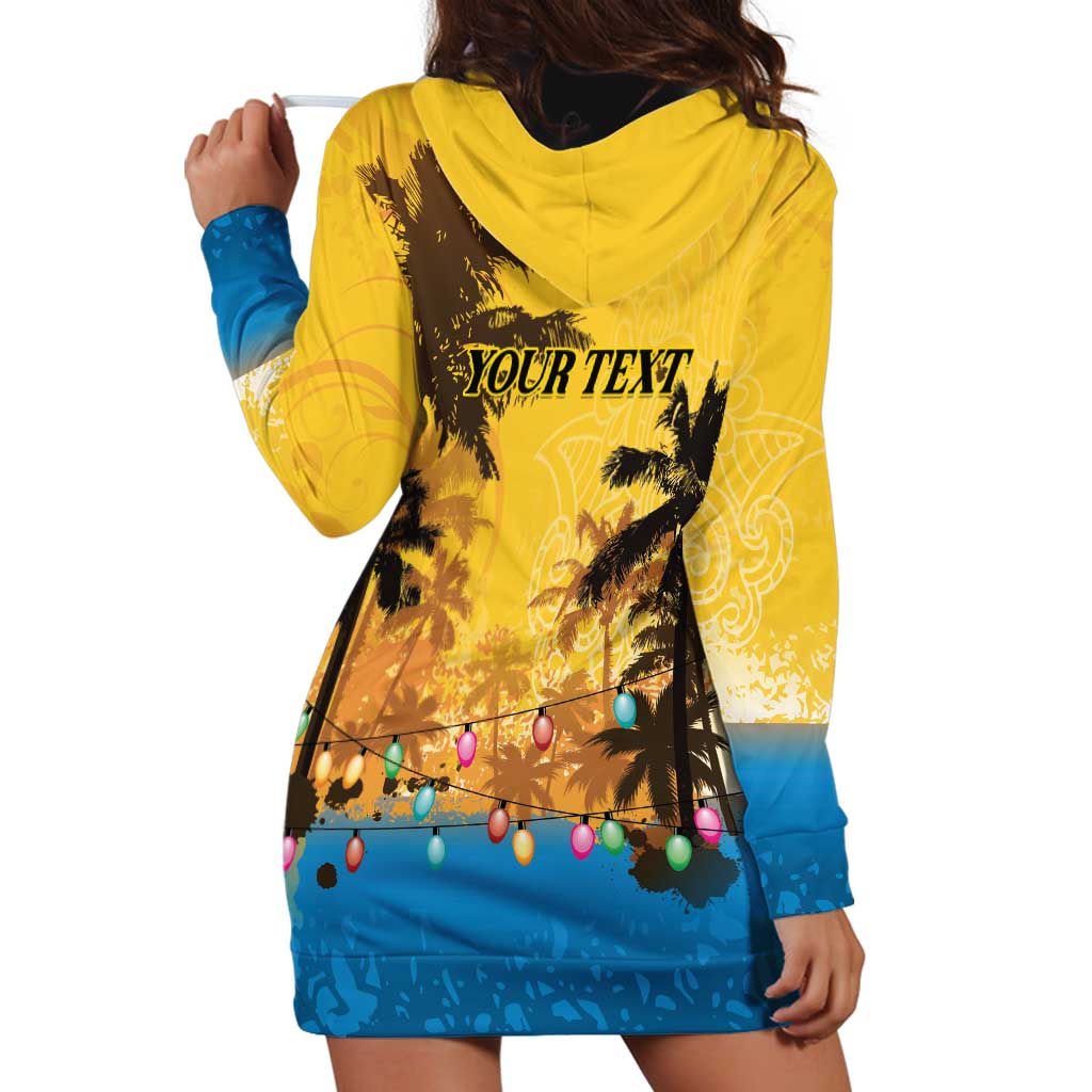 Personalized Xmas in July 2025 Hoodie Dress Caribbean Summer Christmas - Wonder Print Shop