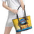 Xmas in July 2025 Leather Tote Bag Caribbean Summer Christmas - Wonder Print Shop