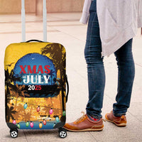 Xmas in July 2025 Luggage Cover Caribbean Summer Christmas - Wonder Print Shop