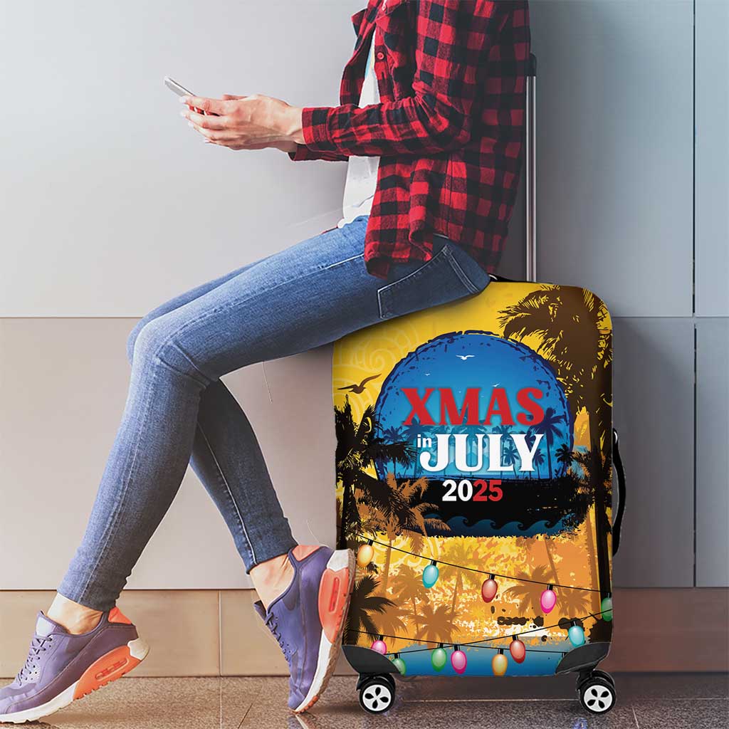 Xmas in July 2025 Luggage Cover Caribbean Summer Christmas - Wonder Print Shop