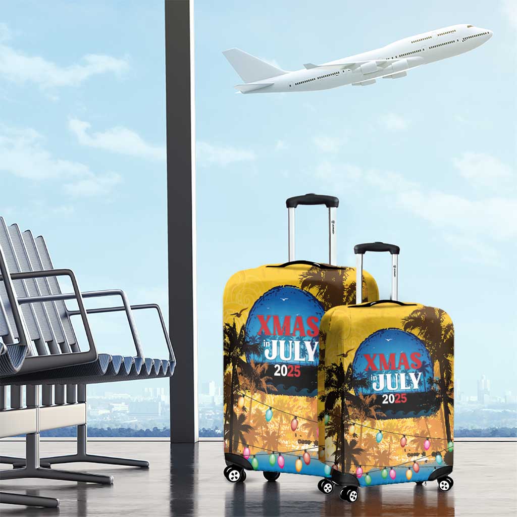 Xmas in July 2025 Luggage Cover Caribbean Summer Christmas - Wonder Print Shop
