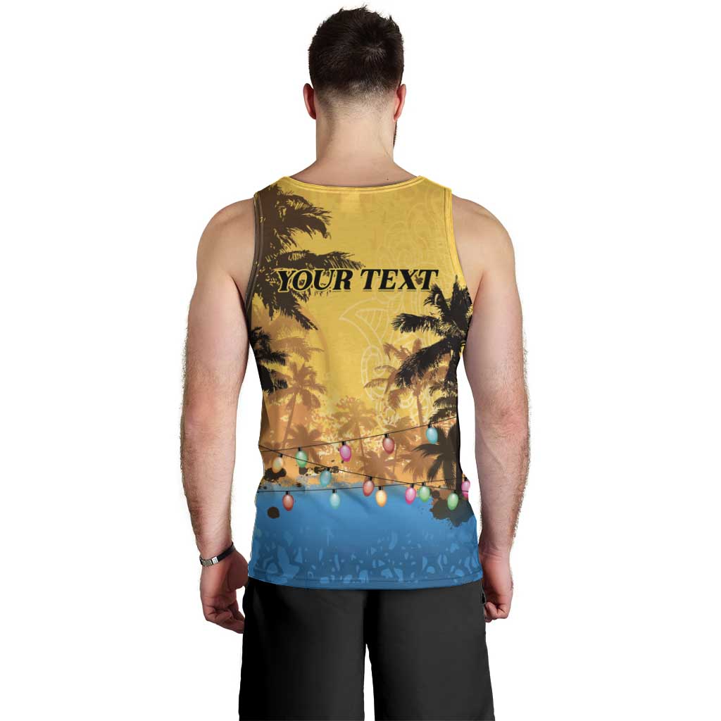 Personalized Xmas in July 2025 Men Tank Top Caribbean Summer Christmas - Wonder Print Shop