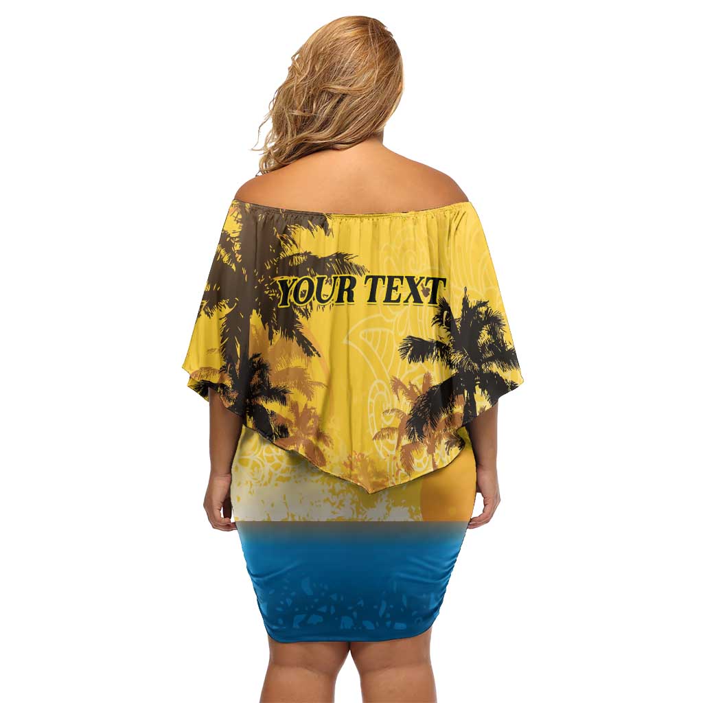 Personalized Xmas in July 2025 Off Shoulder Short Dress Caribbean Summer Christmas - Wonder Print Shop