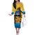Personalized Xmas in July 2025 Off The Shoulder Long Sleeve Dress Caribbean Summer Christmas - Wonder Print Shop