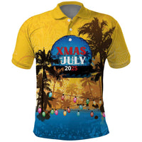 Personalized Xmas in July 2025 Polo Shirt Caribbean Summer Christmas - Wonder Print Shop