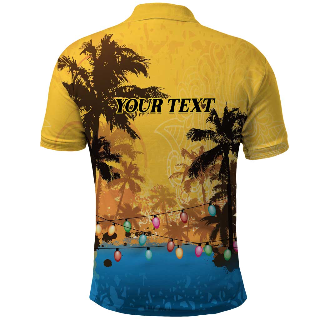 Personalized Xmas in July 2025 Polo Shirt Caribbean Summer Christmas - Wonder Print Shop