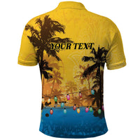 Personalized Xmas in July 2025 Polo Shirt Caribbean Summer Christmas - Wonder Print Shop