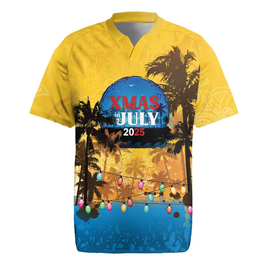 Personalized Xmas in July 2025 Rugby Jersey Caribbean Summer Christmas - Wonder Print Shop