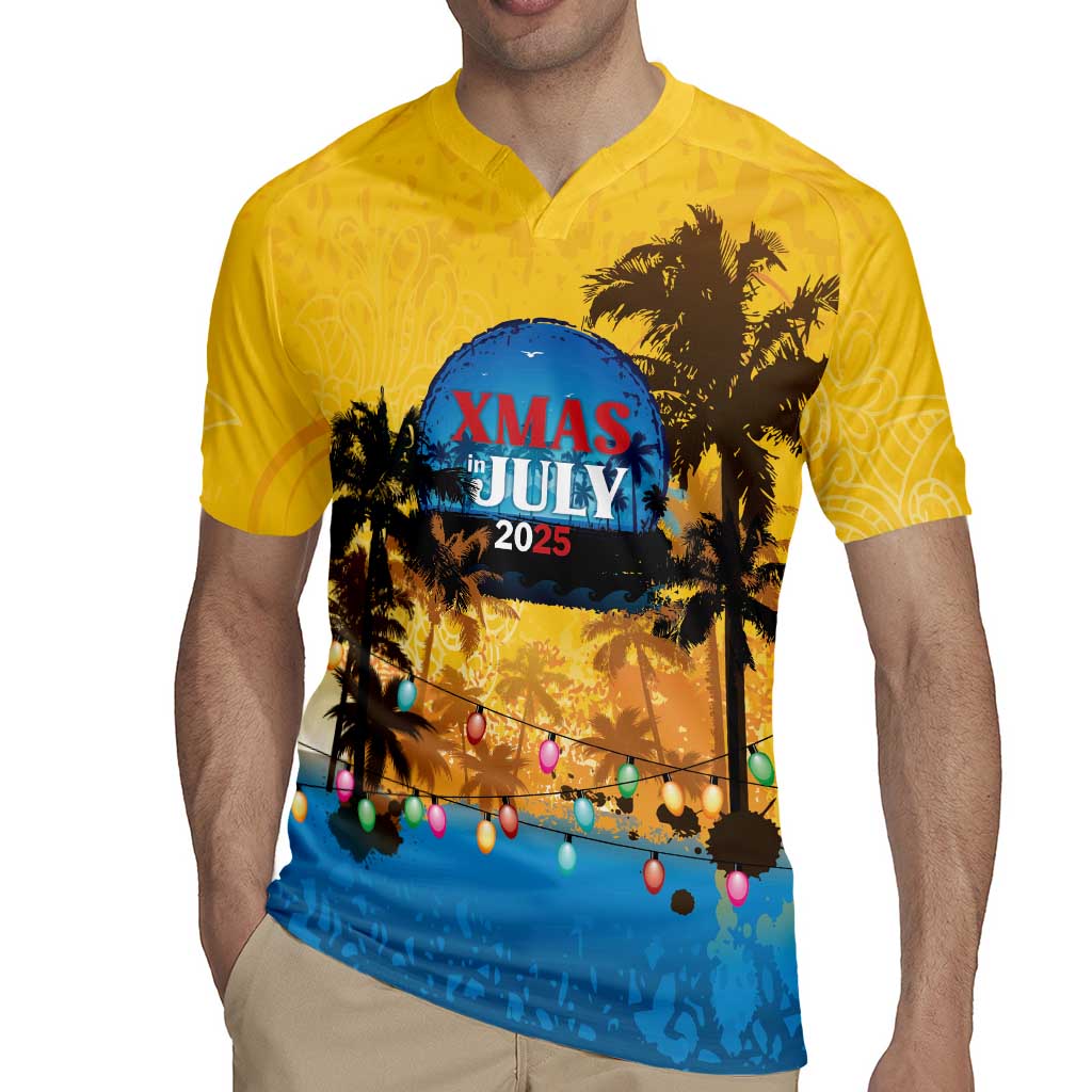 Personalized Xmas in July 2025 Rugby Jersey Caribbean Summer Christmas - Wonder Print Shop