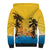 Personalized Xmas in July 2025 Sherpa Hoodie Caribbean Summer Christmas - Wonder Print Shop