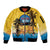 Personalized Xmas in July 2025 Sleeve Zip Bomber Jacket Caribbean Summer Christmas - Wonder Print Shop