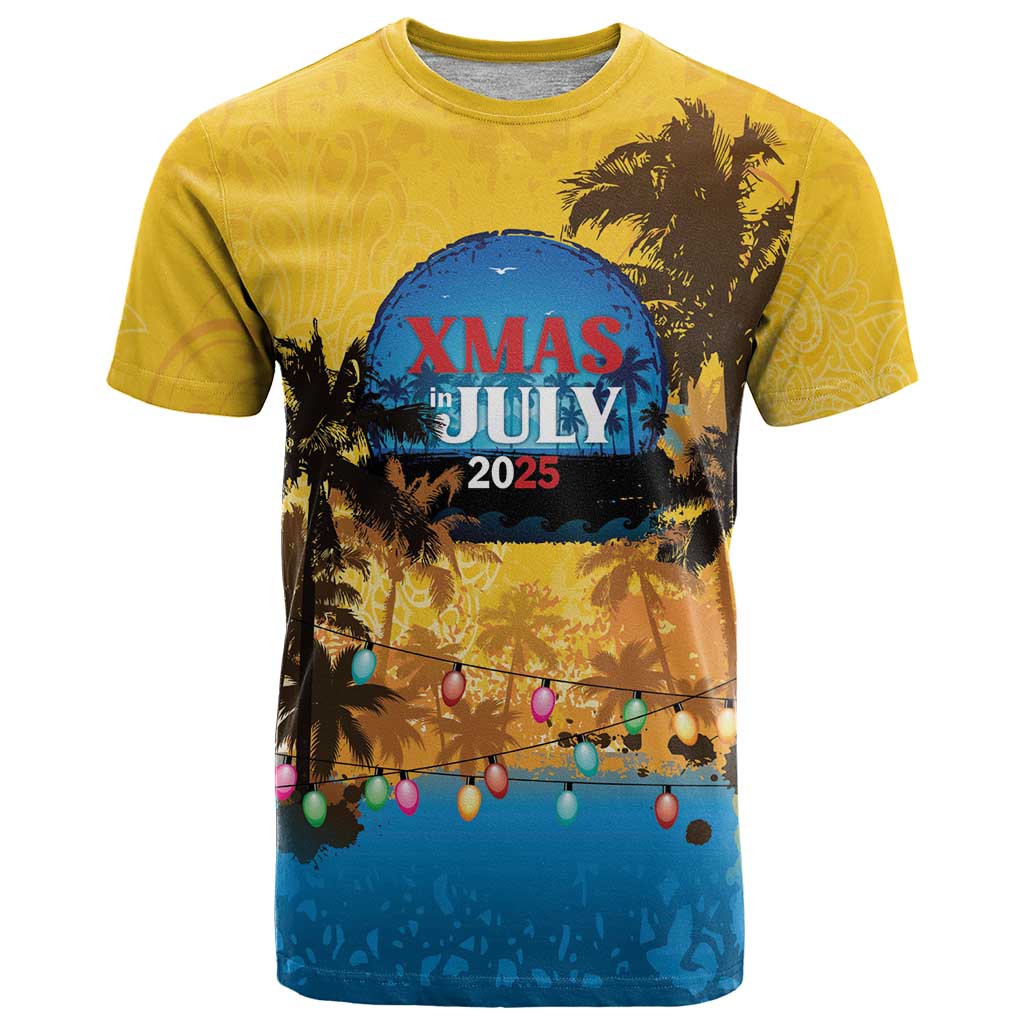 Personalized Xmas in July 2025 T Shirt Caribbean Summer Christmas - Wonder Print Shop