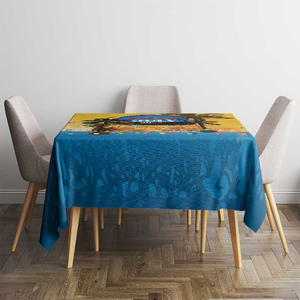 Xmas in July 2025 Tablecloth Caribbean Summer Christmas - Wonder Print Shop