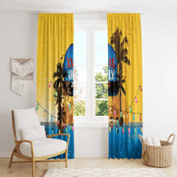 Xmas in July 2025 Window Curtain Caribbean Summer Christmas - Wonder Print Shop