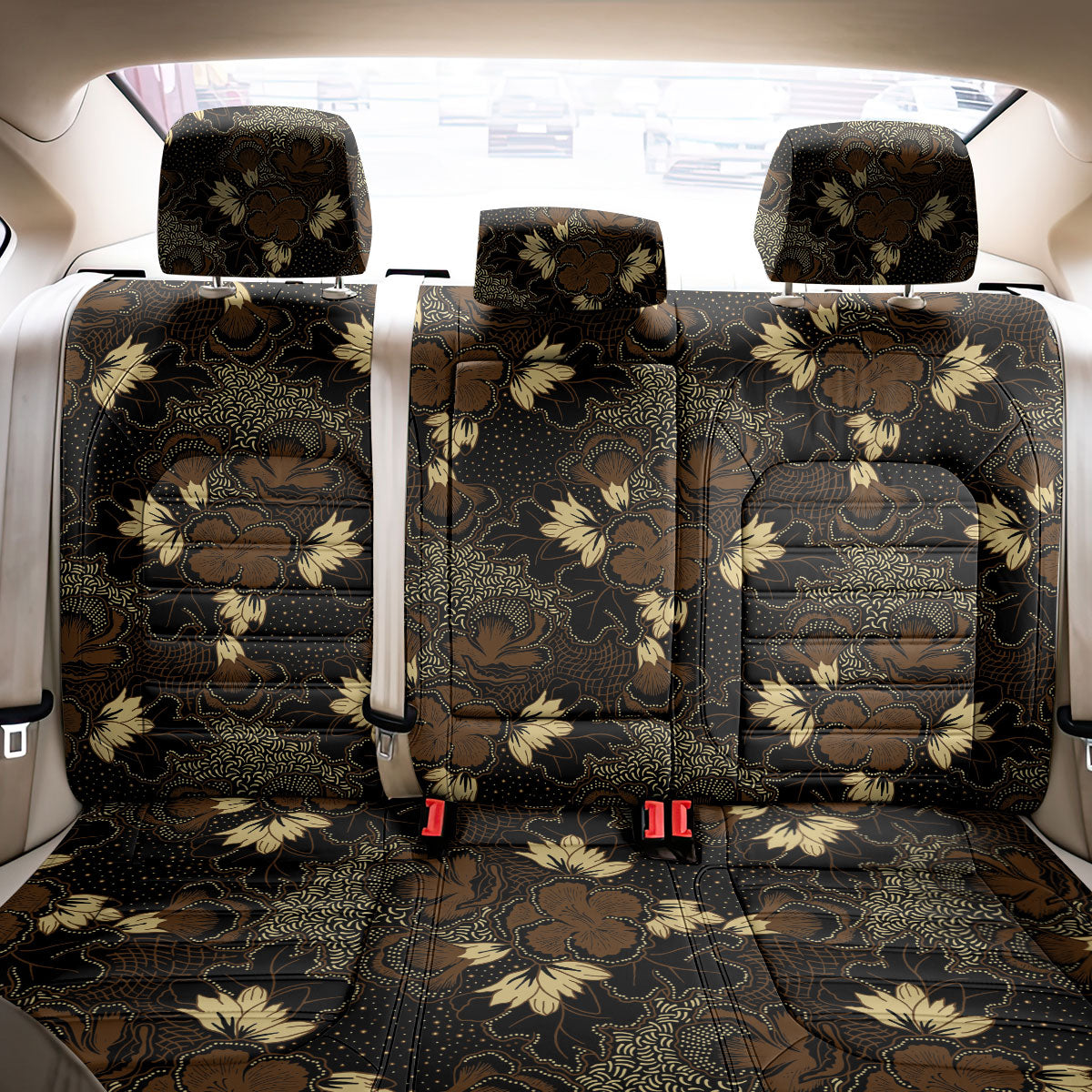 Javanese Batik Semen Back Car Seat Cover Indonesian Traditional Pattern
