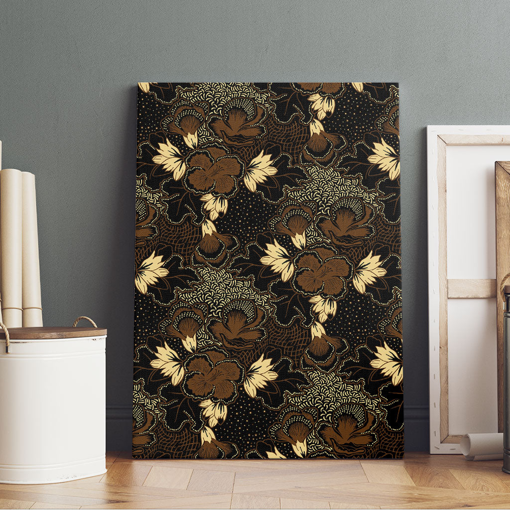 Javanese Batik Semen Canvas Wall Art Indonesian Traditional Pattern