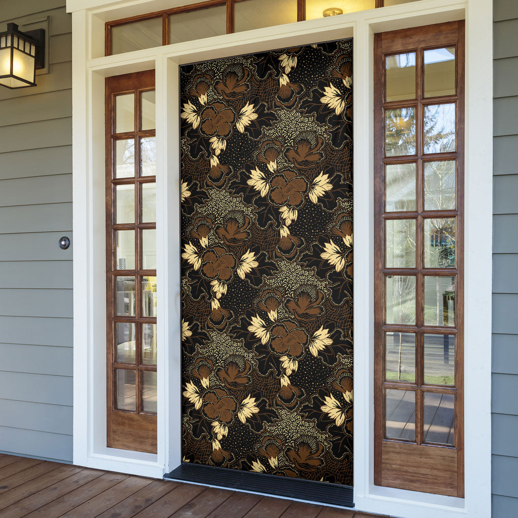 Javanese Batik Semen Door Cover Indonesian Traditional Pattern