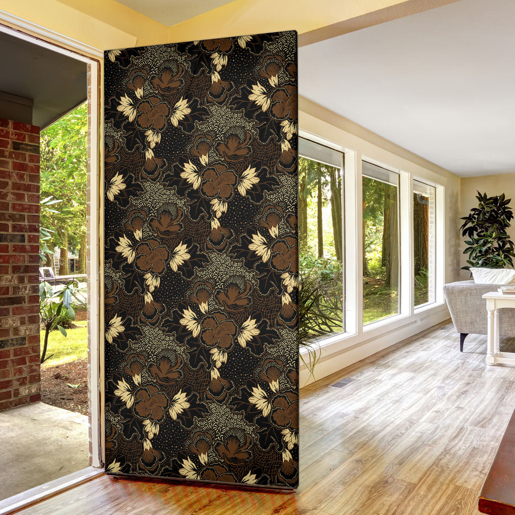 Javanese Batik Semen Door Cover Indonesian Traditional Pattern