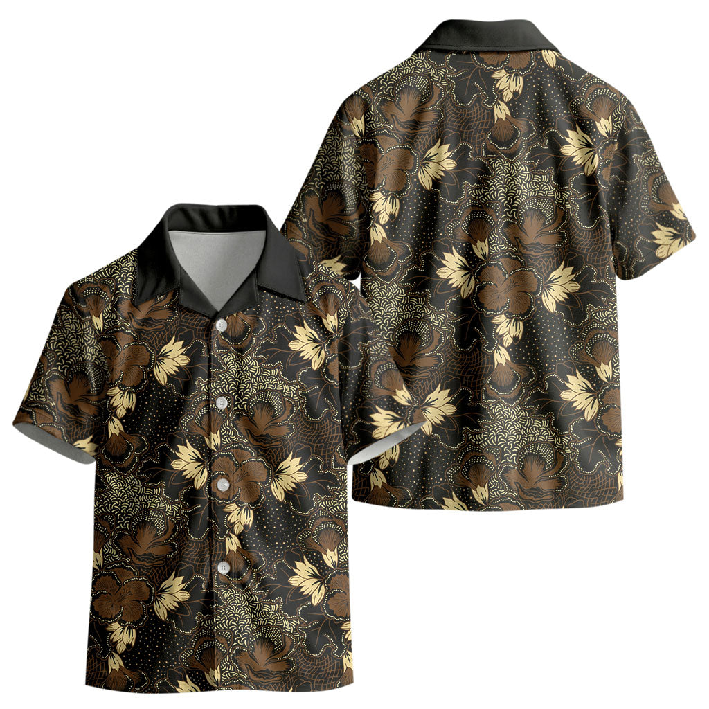 Javanese Batik Semen Kid Hawaiian Shirt Indonesian Traditional Pattern LT01