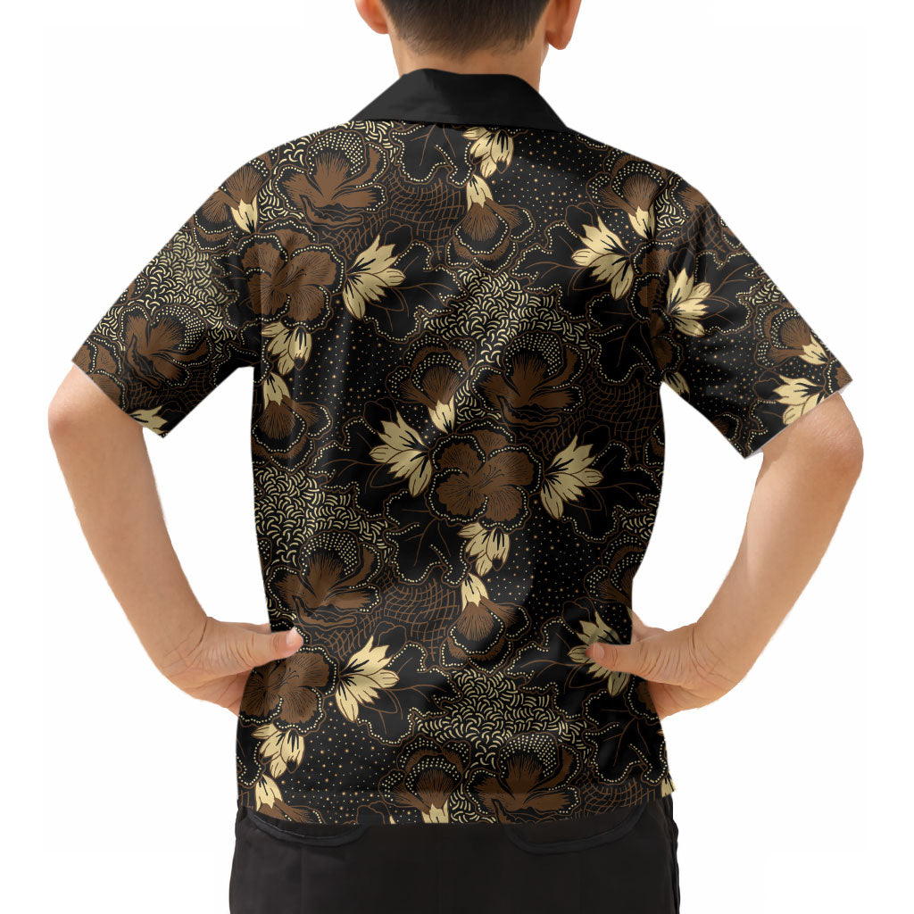 Javanese Batik Semen Kid Hawaiian Shirt Indonesian Traditional Pattern LT01