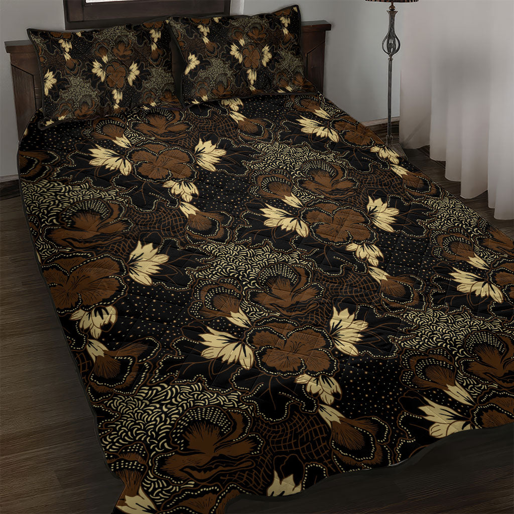 Javanese Batik Semen Quilt Bed Set Indonesian Traditional Pattern
