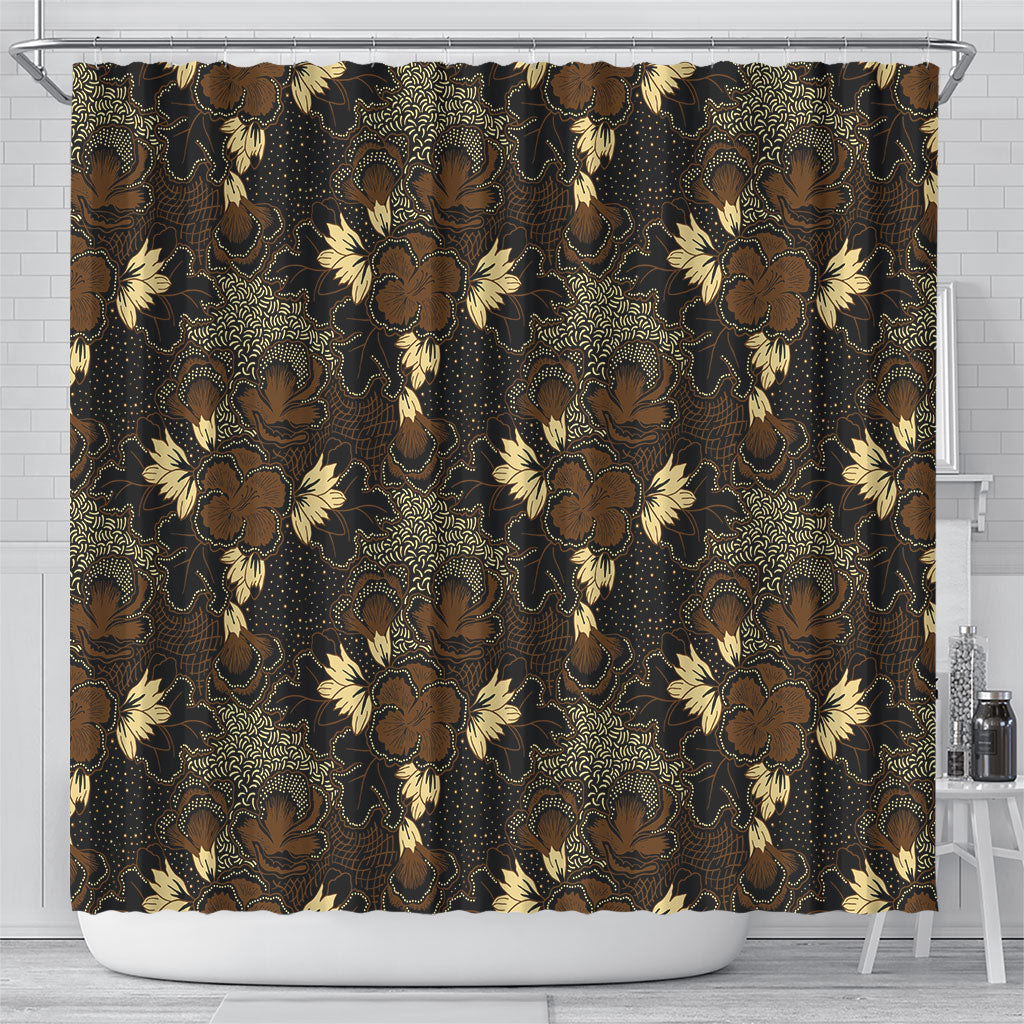 Javanese Batik Semen Shower Curtain Indonesian Traditional Pattern