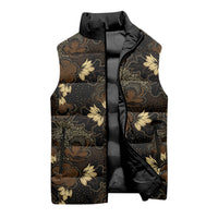 Javanese Batik Semen Sleeveless Puffer Jacket Indonesian Traditional Pattern