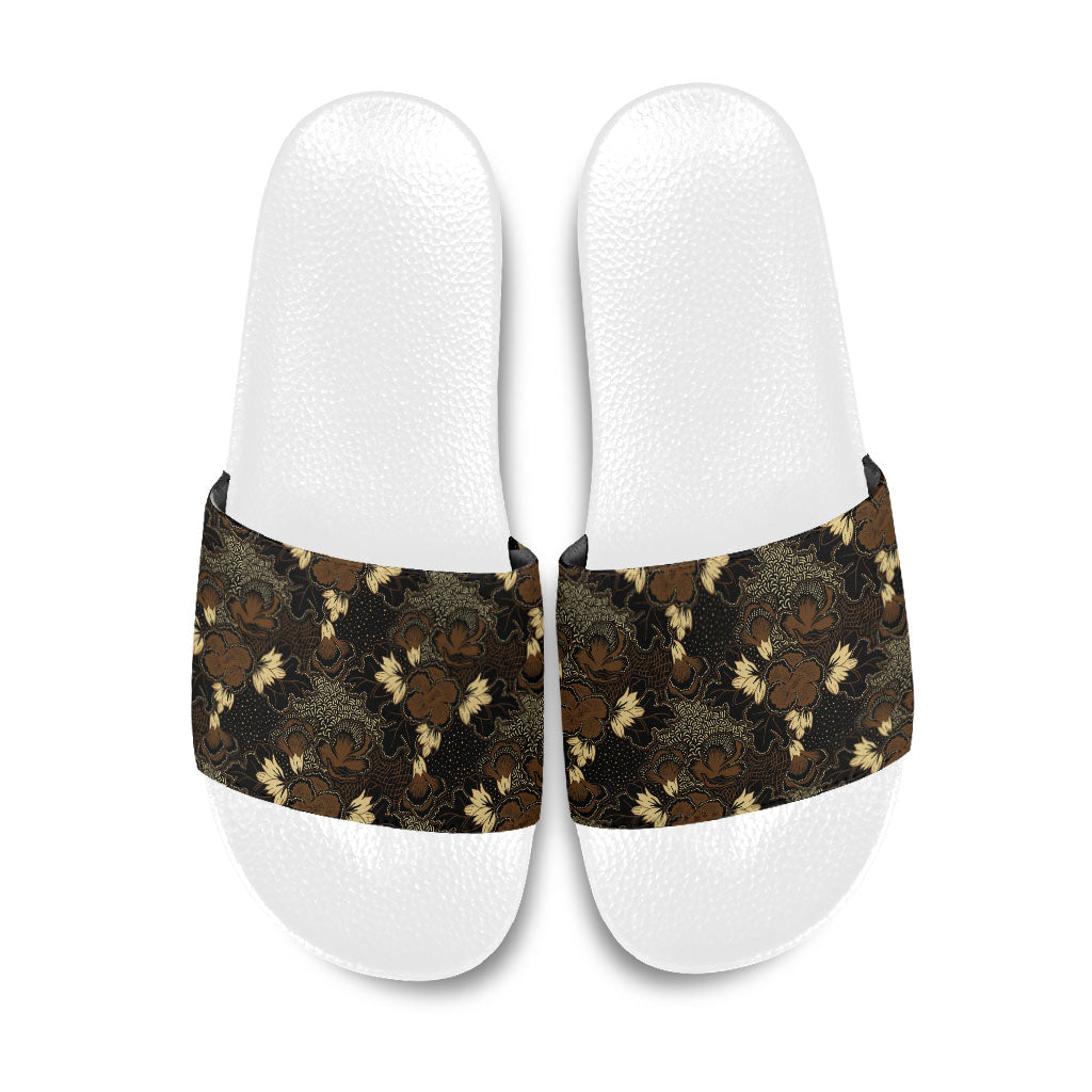 Javanese Batik Semen Slide Sandals Indonesian Traditional Pattern