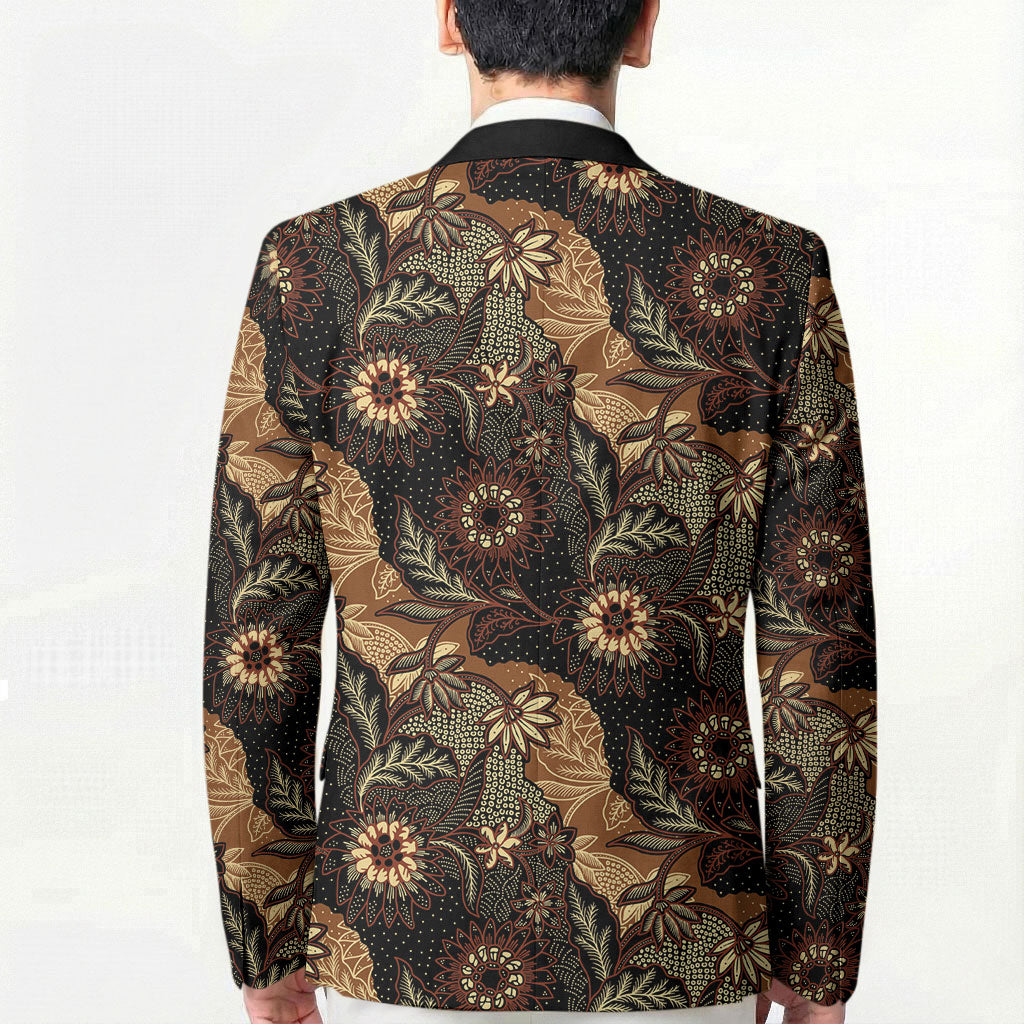 Batik Pedalaman Semen Lereng Style Blazer Indonesian Traditional Pattern