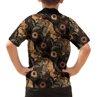 Batik Pedalaman Semen Lereng Style Kid Hawaiian Shirt Indonesian Traditional Pattern