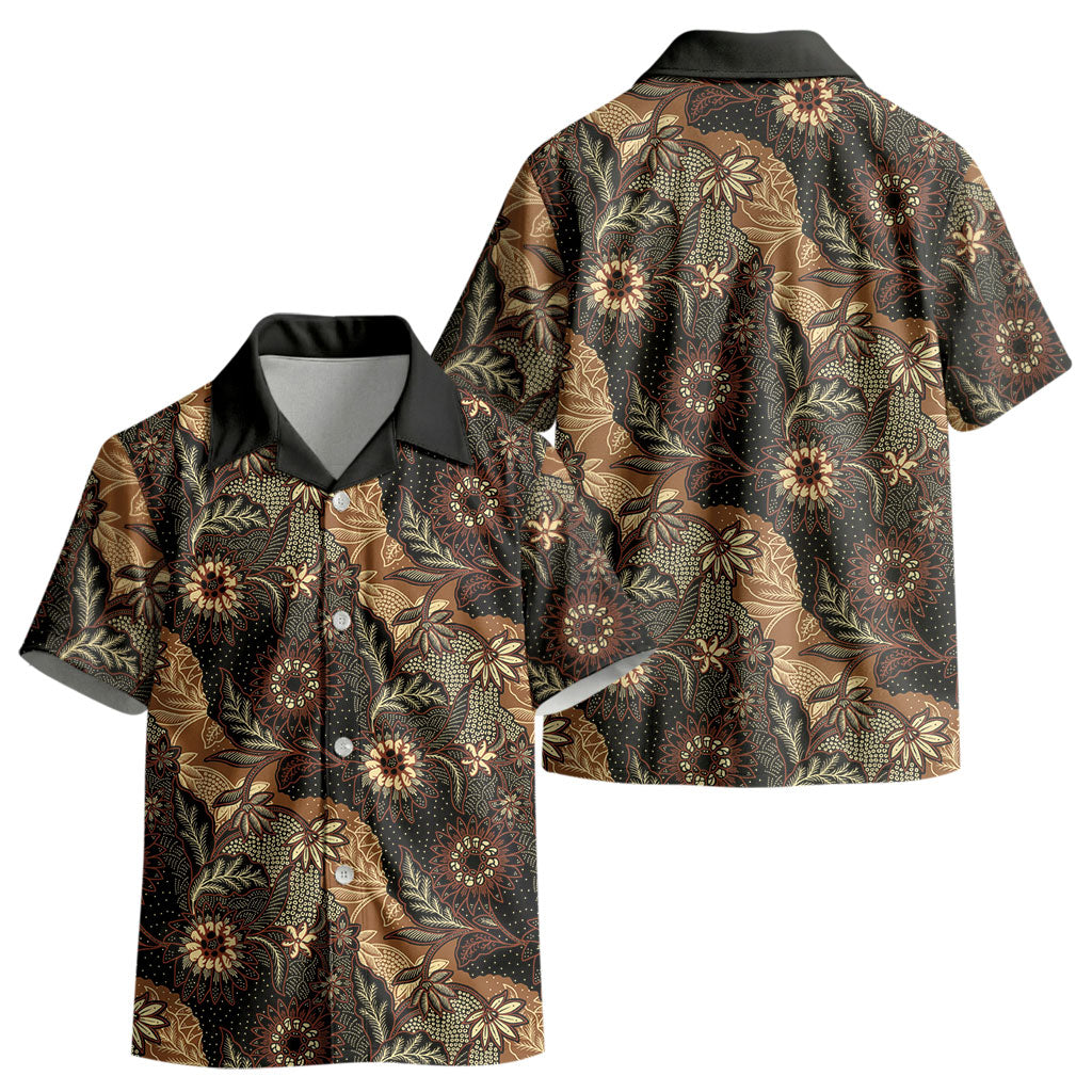 Batik Pedalaman Semen Lereng Style Kid Hawaiian Shirt Indonesian Traditional Pattern LT01