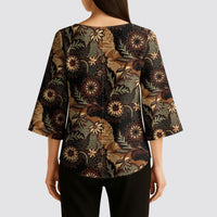 Batik Pedalaman Semen Lereng Style Kimono Sleeve Blouse Indonesian Traditional Pattern