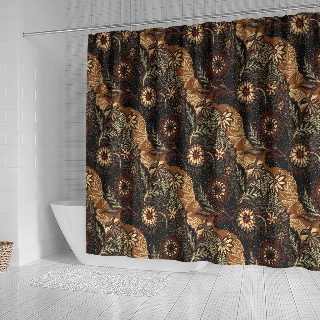Batik Pedalaman Semen Lereng Style Shower Curtain Indonesian Traditional Pattern
