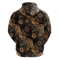 Batik Pedalaman Semen Lereng Style Zip Hoodie Indonesian Traditional Pattern