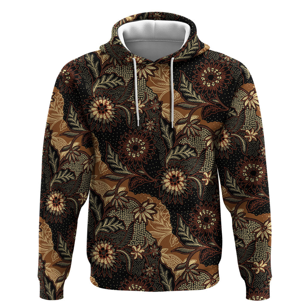 Batik Pedalaman Semen Lereng Style Zip Hoodie Indonesian Traditional Pattern