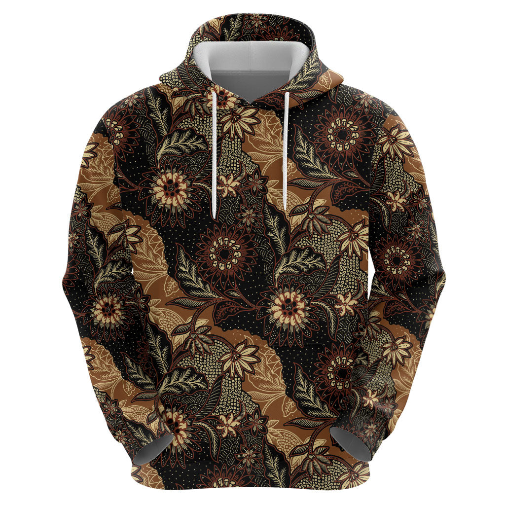 Batik Pedalaman Semen Lereng Style Zip Hoodie Indonesian Traditional Pattern