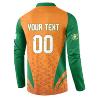 Custom Ivory Coast 2026 World Football Button Sweatshirt Elephants Go Champions
