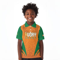 Custom Ivory Coast 2026 World Football Kid Polo Shirt Elephants Go Champions