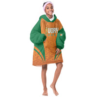 Custom Ivory Coast 2026 World Football Kid Wearable Blanket Hoodie Elephants Go Champions